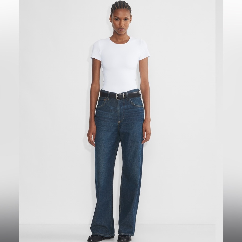 ARITZIA CONTOUR Crew T-Shirt in Bright White - Size S - NWT